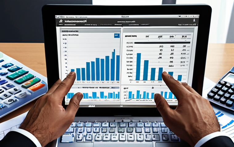 **
* **Prompt:** A detailed financial analysis spread across a large desk, calculators, charts with upward trending graphs, and a determined Arab businessman reviewing the data under soft, professional lighting. The scene emphasizes financial literacy and strategic decision-making. Focus on the seriousness of investment with a touch of modern Islamic finance aesthetics.
**