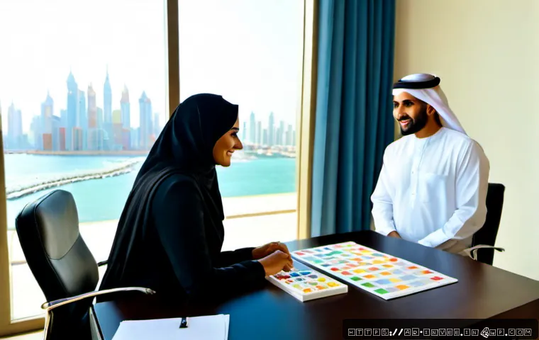 전략적 자산 배분에서의 팩터 투자 - Photorealistic Middle Eastern financial advisor in modest professional attire meeting an Arab couple...